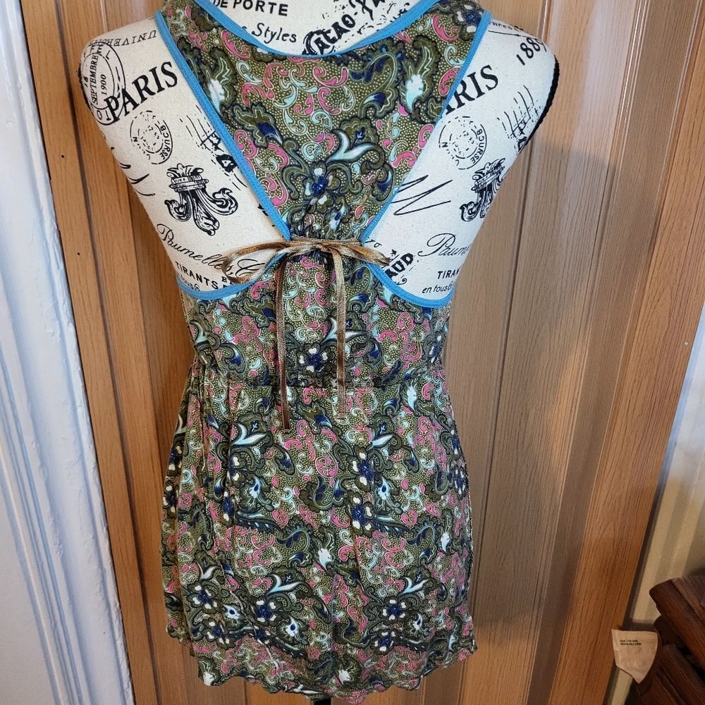 Free People Racetrack Printed Tank Top Large - Picture 3 of 10